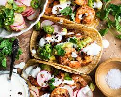 Spicy Shrimp Tacos With Lime Yogurt Sauce The Original Dish