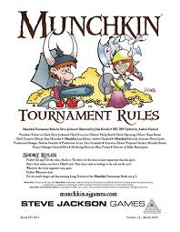 Check spelling or type a new query. Munchkin Tournament Rules