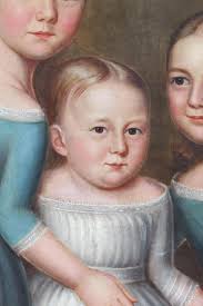 Sold at Auction: 1847 American Folk Art Portrait of Butler Sisters