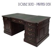 This georgian partners pedestal desk, being a partners desk, is fitted with. Antique Style Mahogany Office Furniture Wood Executive Double Sided Partners Desk