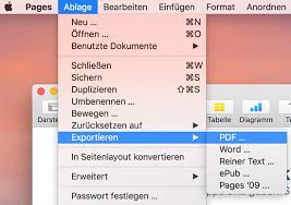 Tippen sie auf dateien in pdf erstellen und ein fenster öffnet sich. Mac Pages Dokument In Pdf Umwandeln