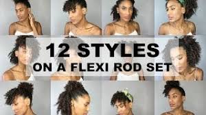 It's perfect if your roller set is kind of wearing out but you're too lazy to wash your hair yet lol … or is that just me? 12 Easy And Quick Hairstyles On A Flexi Rod Set Natural Afro Kinky Hair Youtube