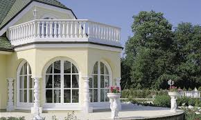 Hausdetailansicht Haus Luxushaus Fassadengestaltung