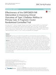 Maybe you would like to learn more about one of these? Pdf Effectiveness Of The Empower Par Intervention In Improving Clinical Outcomes Of Type 2 Diabetes Mellitus In Primary Care A Pragmatic Cluster Randomised Controlled Trial