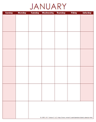Blank Calendar Template Free Printable Blank Calendars By