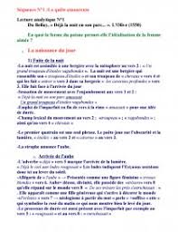 Du Bellay Deja La Nuit En Son Parc L Olive 1550 Commentaire De Texte Natacha6
