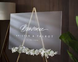 Diy acrylic wedding sign supplies mentioned: Welcome Acrylic Wedding Sign Painted Acrylic Welcome Sign Etsy Wedding Welcome Signs Acrylic Wedding Sign Wedding Signs