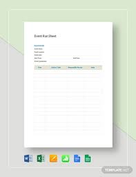 Blank show rundown template / barbra memories: 16 Run Sheet Templates Pdf Doc Free Premium Templates