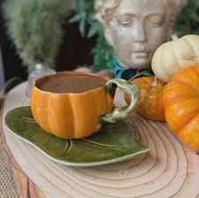 Pumpkin Cup and Saucer