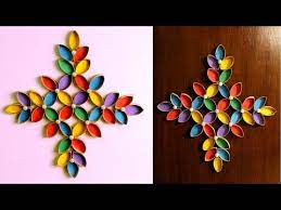 Wall Hanging With Toilet Paper Roll Tissue Paper Flowers Diy Toilet Paper Roll Art Tissue Paper Crafts