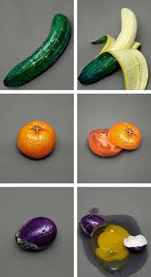 Artist Hiraku Cho Paints The Outside Of Fruits And Veggies To Disguise Them As A Different Piece Of Produce Hikaru Conceptual Photography Food Art Amazing Art