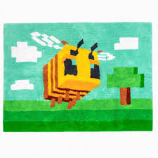 Creating and building a massive world in minecraft means using dozens of different resource types, but three of the most important are diamonds, slimes, and bees. 3 4 X4 6 Minecraft Bee Accent Rug In 2021 Minecraft Room Decor Target Rug Minecraft Bedroom Decor