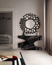 Buy top selling products like southern enterprises darien contemporary mirrored console table in silver and ridge road décor glam console table and mirror set in grey. 15 Contemporary Console Tables In Celebrities Living Room Sets