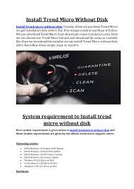 Trend micro antivirus for mac 2021. Install Trend Micro Without Disk Flip Ebook Pages 1 3 Anyflip Anyflip