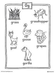 I want to see a giraffe. Letter G Word List With Illustrations Printable Poster G Words G Words For Kids Letter G