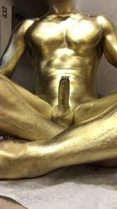 Gold painted porn