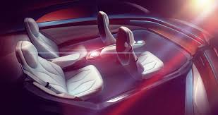 Volkswagen I D Vizzion Concept Interior Design Sketch Render Volkswagen Car Interior Sketch Concept Cars