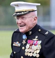 Semper Fi : (I see 2 Bronze Stars and 4 Purple Hearts) Today we're honoring  an extraordinary American hero, Colonel Wesley Lee Fox, a Medal of Honor  recipient whose 43-year career in