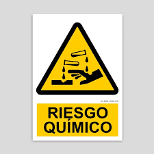 Avisos de precaución contra riesgos laborales, riesgo químico
