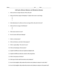 Mitosis and meiosis webquest answers key review is a very simple task. Cell Cycle Mitosis Meiosis And Mutations Review Worksheet For 9th 12th Grade Lesson Planet