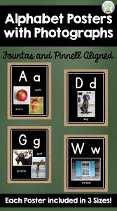 Alphabet Posters With Photos Fountas And Pinnell Aligned