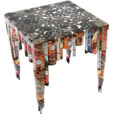 Table Made From Recycled Materials Recycled Furniture Recycled Magazines Furniture Design Modern