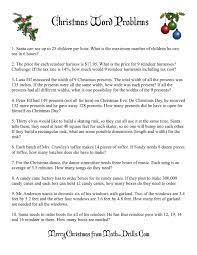 The Word Problems Math Worksheet From The Christmas Math Worksheet Page At Math Drills Com Word Problems Math Word Problems Christmas Math