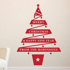 Christmas room decor, diy christmas home decor, christmas home decorating ideas, diy christmas room decorating ideas, christmas ideas, christmas 2017, christmas decor ideas for home, diy dollar tree christmas decorations, diy new year decorations. Personalised Christmas Tree Vinyl Wall Sticker Christmas Wall Decor Diy Diy Christmas Wall Christmas Wall Decor