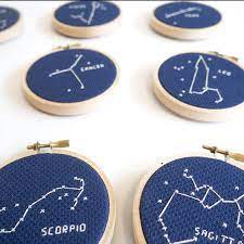 email protected find us at: Diy Kit Pisces Astrology Constellation Cross Stitch Kit