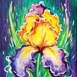Paint Nite: Spring Iris in Purple and Yellow