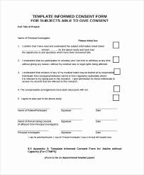 Medical Consent Form Template Beautiful Sample Research Consent Form 8 Free Documents Download In 2020 Consent Forms Form Example Cover Letter For Resume