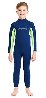 lemorecn wetsuits youth 2 mm full diving suit 4032navygreen 4