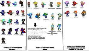 The player can choose from five characters. All Of My Sonic Fan Characters By Sonicgalaxy27 Fur Affinity Dot Net