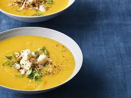 Roasted Butternut Squash Soup And Curry Condiments Recipe Roasted Butternut Squash Soup Butternut Squash Soup Thanksgiving Appetizer Recipes