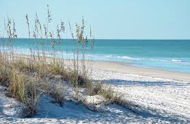 With ocean and blue sky. Serene Florida Beach Scene Photograph By Rebecca Brittain