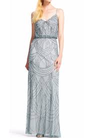 Adrianna Papell Blue Mist Art Deco Beaded Blouson Dress Rent 119 298 Retail Https Poshare Com Beaded Bridesmaid Dress Patterned Bridesmaid Beaded Chiffon