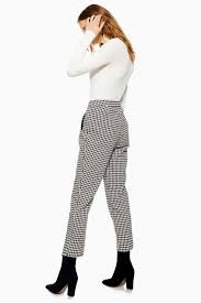 Black And White Houndstooth Pants Houndstooth Trousers Topshop Usa Causal Fall Outfits Houndstooth Pants Outfit Pants Outfit Fall