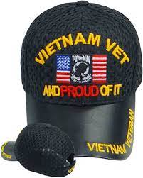 Vietnam Veteran Cap Black Military Hat Proud Of It With American Flag And Pow Mia Military Hat Vietnam Vietnam Veterans
