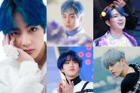 �blue, in he makes blue look extremely masculine. Idol List 10 Male K Pop Idols Who Looked Brilliant In Blue Hair