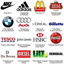 Complete list of 50 best advertising slogans of modern brands show me the biggest slogans guide ever. Famous Brand Logo Tagline Google Search Brand Taglines Branding Your Business Tagline Examples