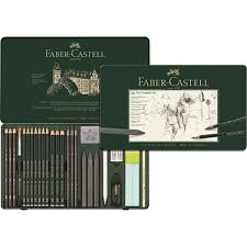 Pitt Graphite Set Tin Of 26 112974 Faber Castell Art Pencils Stationery Essentials