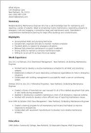 Below, you can find a snapshot of the major areas you should pay attention to when creating your building maintenance plan. Professional Building Maintenance Engineer Templates To Showcase Your Talent Myperfectresume