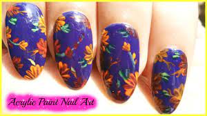 How To Use Acrylic Paint For Nail Art Youtube