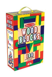 Melissa Doug Wooden Building Blocks Set 100 Blocks In 4 Colors And 9 Shapes Toys 4 My Kids Wood Blocks Wooden Building Blocks Kids Building Toys