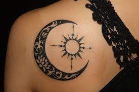 Beautiful Moon And Stars Tattoo Ideas From Tattooswin Com Tattoos Sun Tattoos Tribal Tattoos