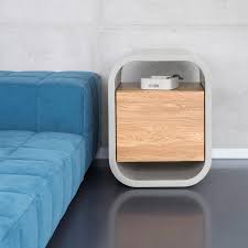 Our coffee tables are not just designed for putting your coffee cup or tv remote control on. Contemporary Bedside Table Opus Secreto Co33 Oak Solid Wood Concrete