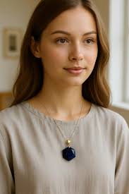 Handmade Natural Blue Tara-mandal Pendant Necklace