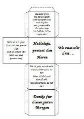 Danket dem herrn, wir danken dem herrn. Lieder Und Gebetswurfel Religion 4teachers De