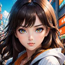 image of an incredibly beautiful woman anime style with highlights in her  eyes - Playground