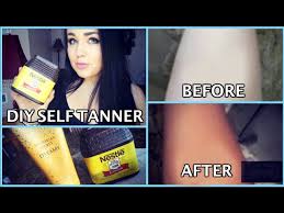 Then add an equal scoop of cocoa powder to the mix. Diy Self Tanner Tanning Lotion Cocoa Powder Youtube